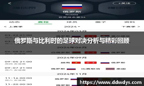 俄罗斯与比利时的足球对决分析与精彩回顾